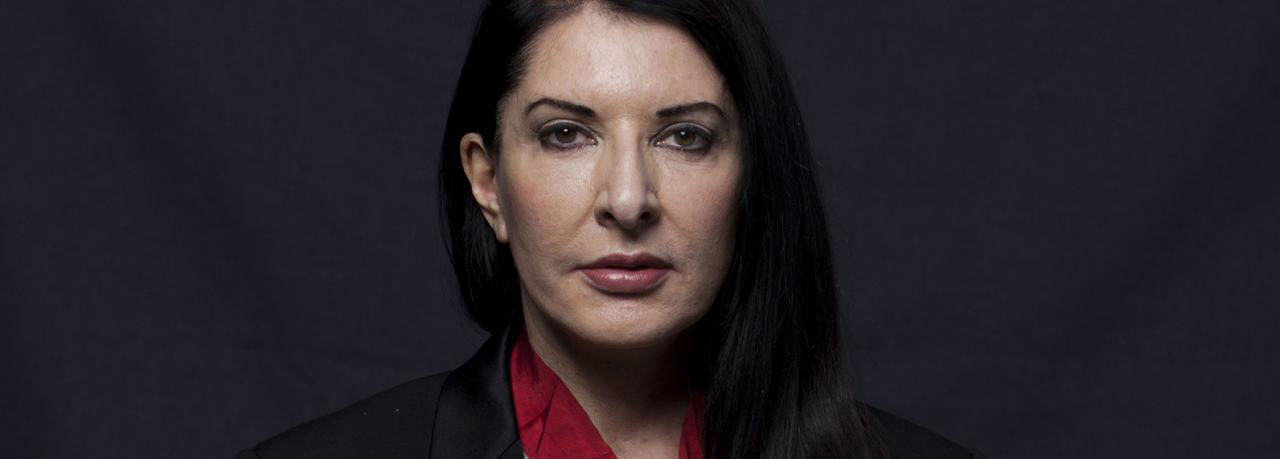 Close-up portrait of Marina Abramovic